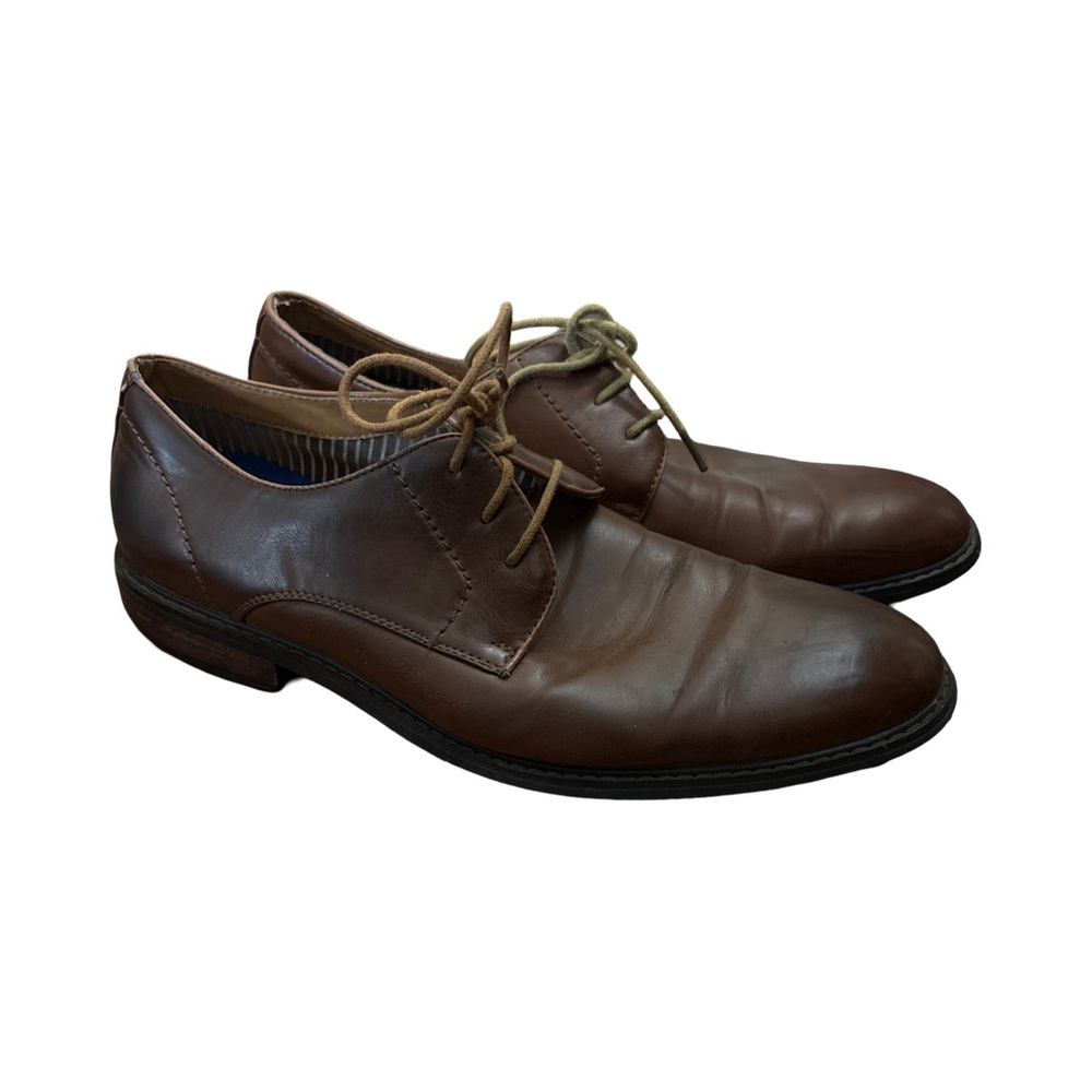 David Stone Brown Leather Men's Dress Shoes - size 10.5